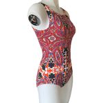 Bleu Ice women's size small multi colored one piece tank style swimsuit swimwear Black Photo 1