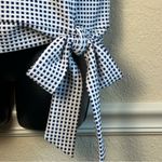 Daniel Cremieux Cremieux Top Women's Size Small Blue White Check Sleeveless with Side Tie NWT Photo 2