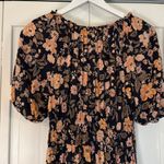 Old Navy  floral waist defined smocked puff sleeve midi dress small Photo 8