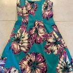 Nine West Teal Floral Summer Dress Photo 1