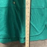 LAUREN Ralph LAUREN Shirt Womens Sz S Green Lace Up Cuff Sleeve Gold Short Slv Photo 8