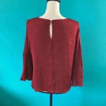 Vince Camuto  maroon red top in size small Photo 2