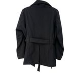 Torrid  14-16 1X Cropped Trench Coat Jacket Wool Tie Waist Wrap Black Womens Photo 4