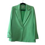 Alice + Olivia  Denny Green Boyfriend Blazer Tailored Jacket Size 2 Photo 2