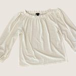 Ann Taylor Eyelet Ivory Smocked Neck Puffed Sleeve Blouse Size XS balloon sleeve Photo 11