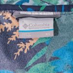 Columbia Windbreaker Jacket WOMENS XS Blue Lightweight Hooded Tropical Floral Photo 4