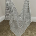 Papaya Rhinestone Chain Bra Top Photo 0