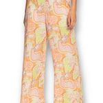 Roxy Midnight Avenue Wide Leg Lightweight Pants women’s Size XL orange floral Photo 0