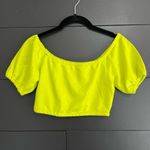 Dance & Marvel  Crop Top Neon Yellow Women’s S. EUC Photo 1
