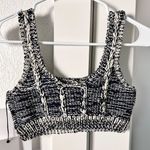 RE/DONE $225 NWT NAVY COMBO BUTTON FRONT BRA TOP SZ SMALL Photo 5