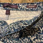 Gloria Vanderbilt Blue and White Patterned Amanda Shorts Cotton Stretch W 12 Photo 2