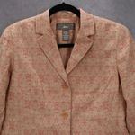 Norton Mcnaughton  Orange Floral Blazers Jackets Coats Business Formal Petite 10P Photo 2