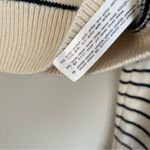 ZARA  Black Cream Ivory Knit Sweater Boxy High Neck Oversized Size Small Photo 4