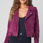 BLANK NYC  Suede Moto Jacket Fuchsia Size Small Photo 0