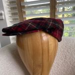 Pendleton  Red Plaid Wool Newsboy Hat S M Photo 2