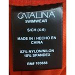 Catalina Women's Size S (4-5) Nylon Regular Swimwear One Piece Red/Orange Photo 1