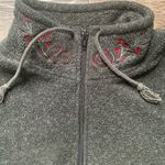 Victoria's Secret Vintage Victoria’s Secret Country Gray Quarter Zip Fleece Sweater L Photo 2