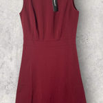 Allegra K New Burgundy Sleeveless Fit and Flare Dress Cocktail Stretch XS Photo 0