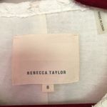 Rebecca Taylor  Lace Detail Cotton Blend‎ Structured Zip Up Jacket Sz 8 Photo 3