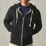 American Giant Black Full Zip Hoodie Sweatshirt Hooded Jacket Made in USA Size M Size M Photo 0