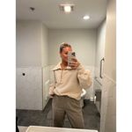 Varley Vine Ottoman Half Zip Pullover in Beige Size Small Photo 2