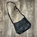 L.L.Bean  Black Italian Leather Shoulder Bag Photo 0
