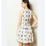 Elise IV Printed Fit & Flare Dress Sleeveless Ivory Colorful Gemstone White Size 12 Photo 1