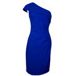 Vince Camuto  Blue One Shoulder Ruched Women’s Dress Size 6 Photo 2