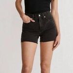 Madewell High-Rise Denim Shorts Jean cotton stretch high waisted gray black zip Photo 0