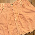Pilcro Anthropologie  Pleated‎ Micro Circle Soft Denim Mini Skirt Pink Rose Sz 10 Photo 5
