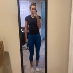 Lululemon  Fast Free HR Crop 19”L Reflective Size‎ 6 Blue Lagoon leggings Photo 10