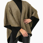Tuckernuck  Black and Gold Glitter Metallic Poncho Cape Shawl NWT One Size Photo 0