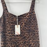 Good American  '90s Animal Print Tank Midi Dress Curvy Size 2XL 5 Brown Black NWT Photo 5