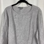 Habitat Gray Linen&Cotton 3/4 Sleeve Boxy Top Sz.L Photo 1