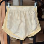 Nike  Tempo 3" Dri-Fit Running Shorts Yellow Gingham Plaid Print butter Lining Photo 5