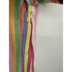 J.Crew  Dress Women XS Multi-Color Stripe Short Sleeve Split V-Neck Side Zip Photo 5