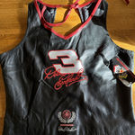 Vintage NASCAR Dale Earnhardt Women's Black 100% Leather Tank Top 2XL Black Size undefined Photo 0