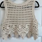 POL  Beige Crochet Tank Top Photo 6