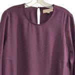 Philosophy Women's Long Sleeve Purple Knee Length Shift Dress Size L Photo 2