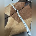 Outbrook Suede Leather Patchwork vest women’s XL Brown vintage westernYllwstone Photo 3