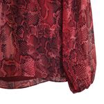 White House | Black Market WHBM Women's 00P Snake Print Pullover Lined Blouse Photo 4