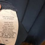 Sun Kim Navy Blue Long Sleeves Zip Detail Bubble Hem London Dress Size XL Photo 6