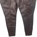 White House | Black Market WHBM Women’s High Rise Coated Skinny Cargo Jeans Size 10 in Cabernet New NWT Photo 3