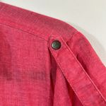 a.n.a  Pink Lightweight Cotton Summer Shortsleeve Rolled Tab Button Women Shirt XL Photo 7