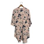 Pink Blush Floral Print Kimono Open Front Pink Blue Medium Bohemian Size undefined Photo 1