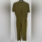 Girlfriend Collective  Stretch Woven Short Sleeve Jumpsuit Green Size Small Photo 2