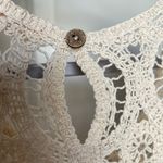 Solitaire  Crochet Puff Sleeve Top Ivory L Photo 6