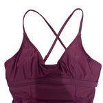 Athleta  Tankini Swim Top Size 34B 34C Purple Strappy Crossback Underwire Photo 1