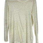 IRO  Linen Cream Crew Neck Distressed Pullover Sweater Womens XS Oversized Beachy Photo 0