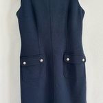 Tommy Hilfiger Dress Womens Size 4 Navy Sleeveless Shift Pockets Nautical Career Photo 0